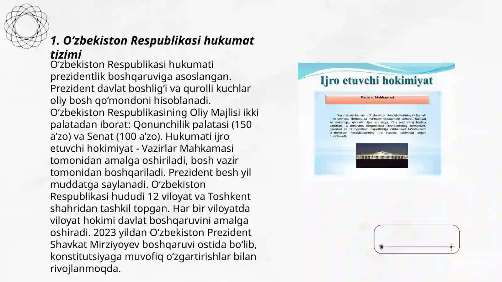 O‘zbekiston Respublikasida Ijro Etuvchi Hokimiyat 3