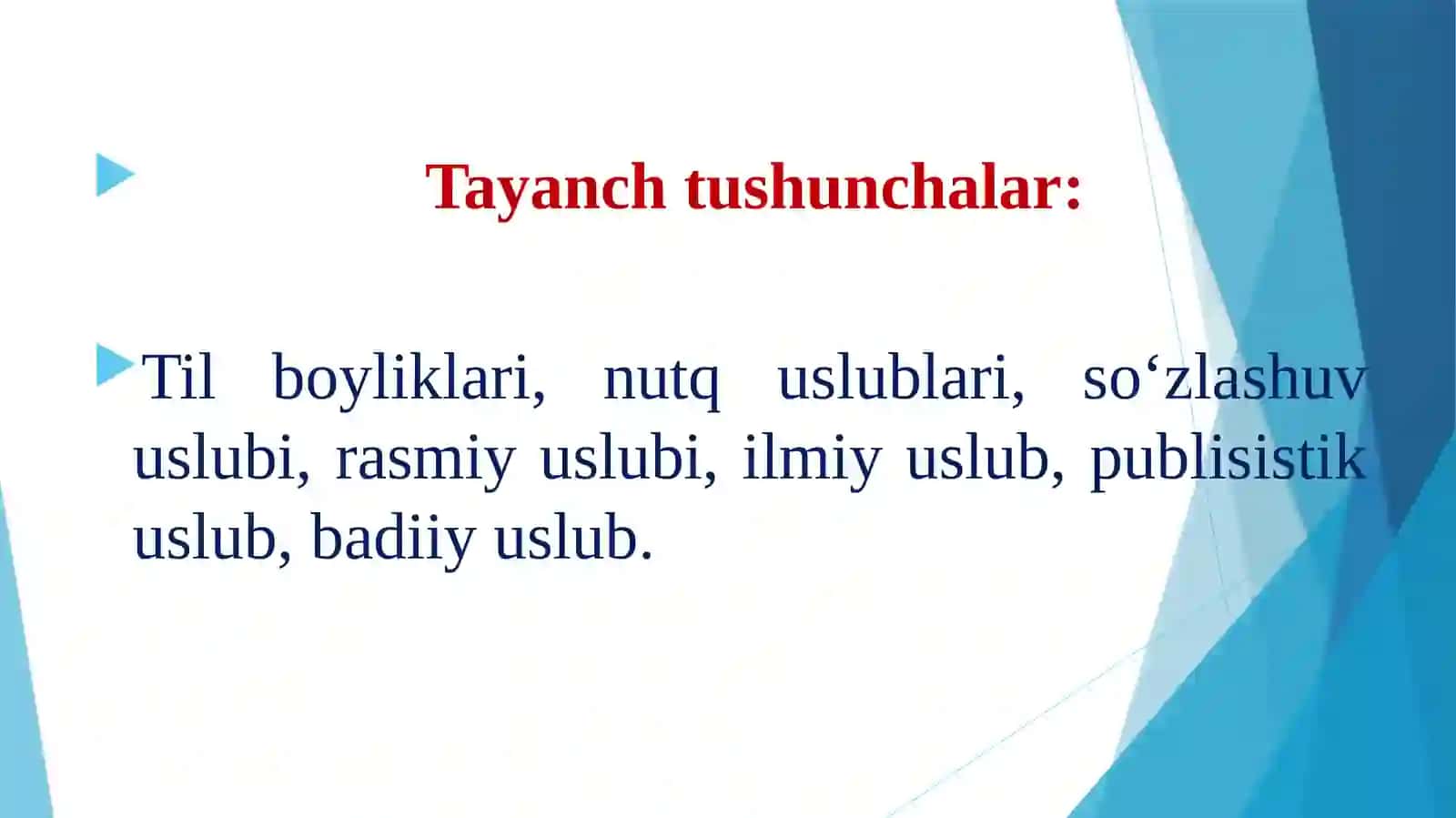 Nutq uslublari(Stilistika) 3