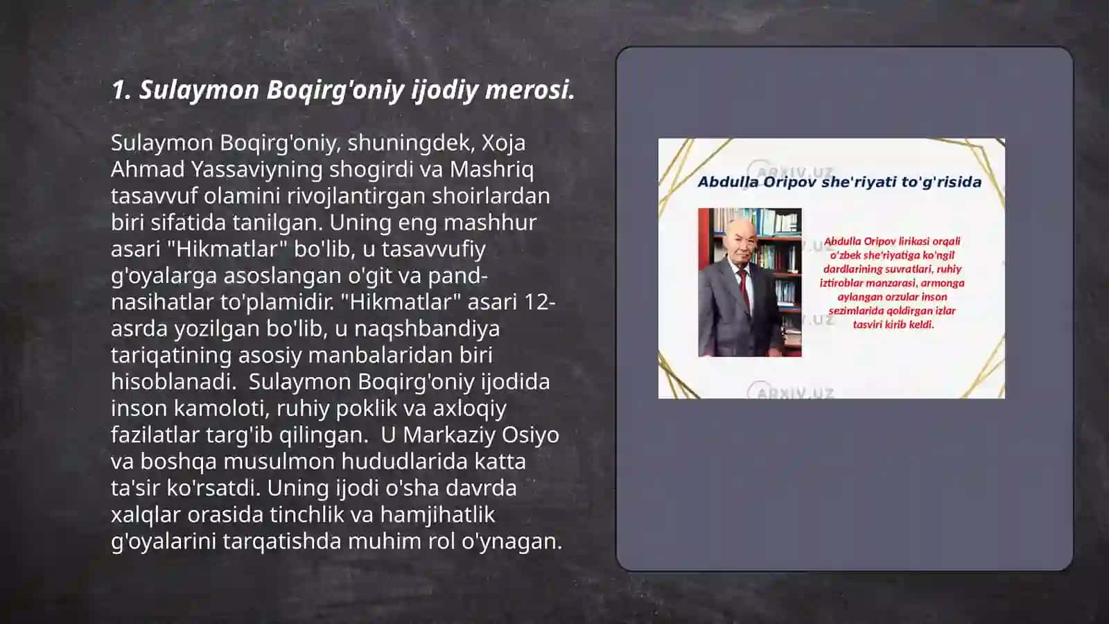 Sulaymon Boqirg'oniy ijodiy merosi 3