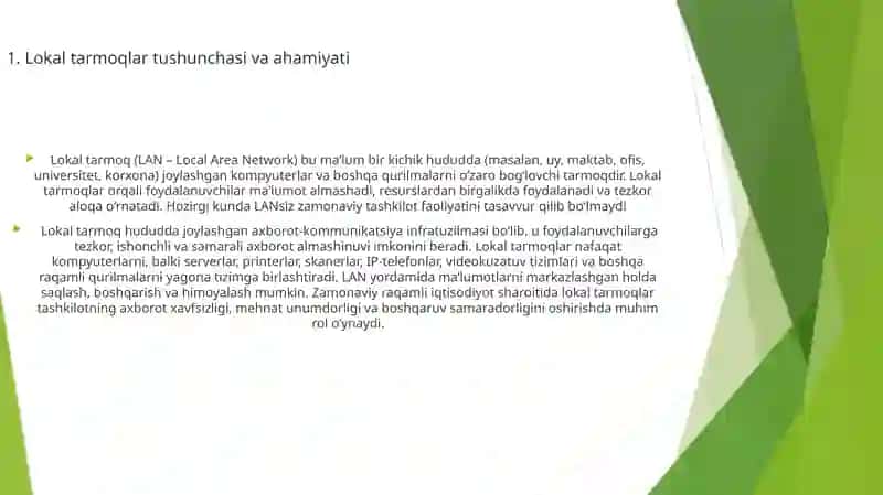Lokaltarmoqlar 3