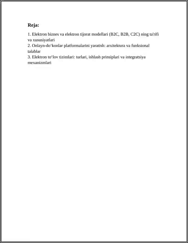 ELEKTRON BIZNES VA ELEKTRON TIJORAT MODELLARI 3