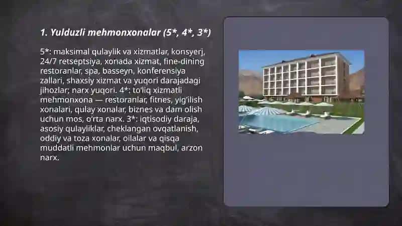 Mehmonxonalar va turar joy turlari 3