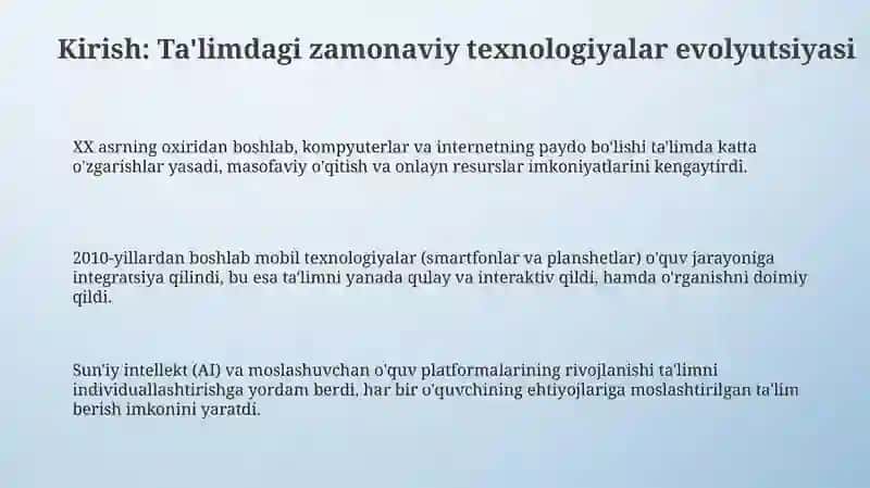 Ta'limda zamonaviy texnologiyalar 3