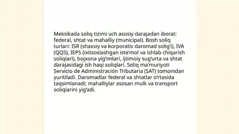 Meksika soliq tizimi 3