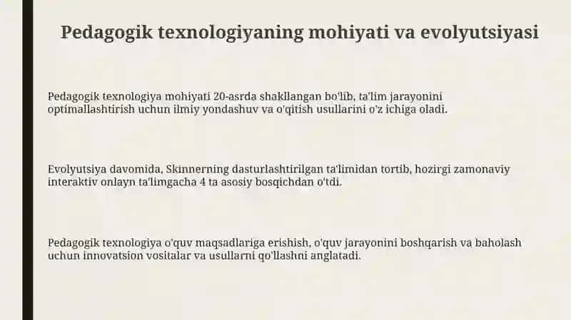Pedagogik Texnika Haqida Tushuncha 3