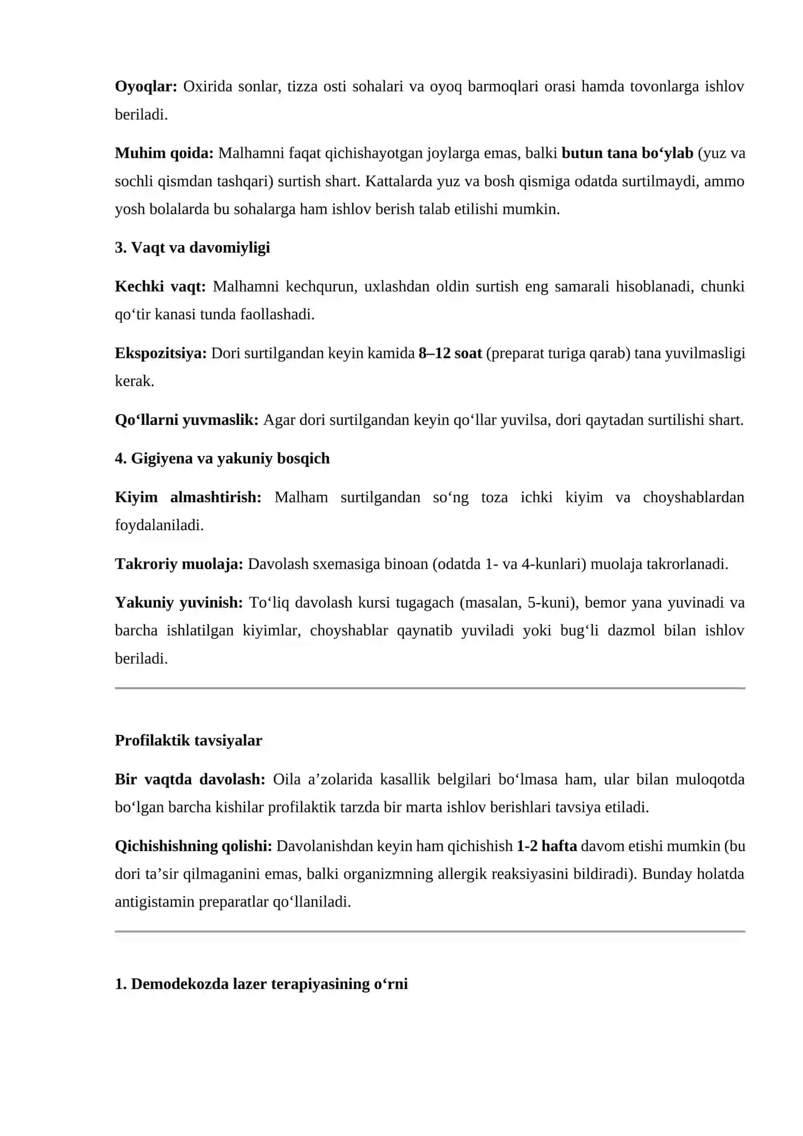 Pedikulyozga qarshi vositalarnoi qo`llash 3