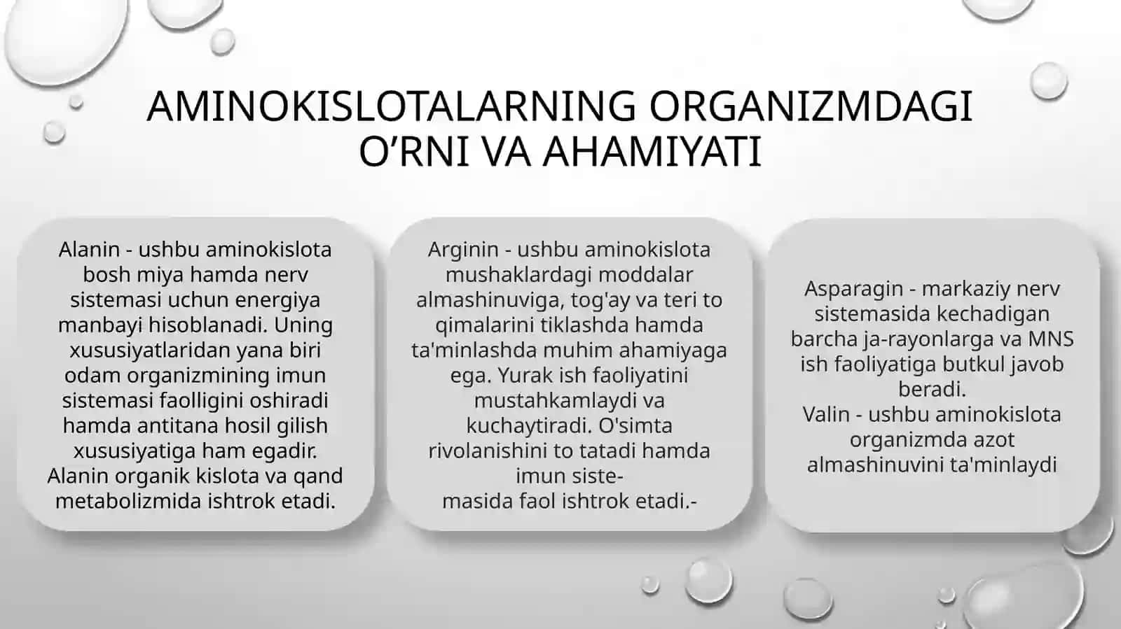 AMINOKISLOTALAR 3