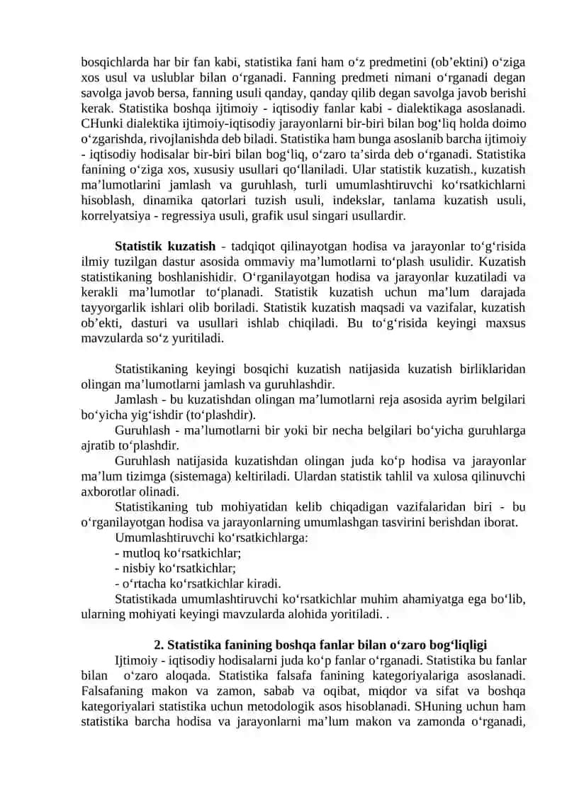STATISTIKANING PREDMETI VA USLUBI 3