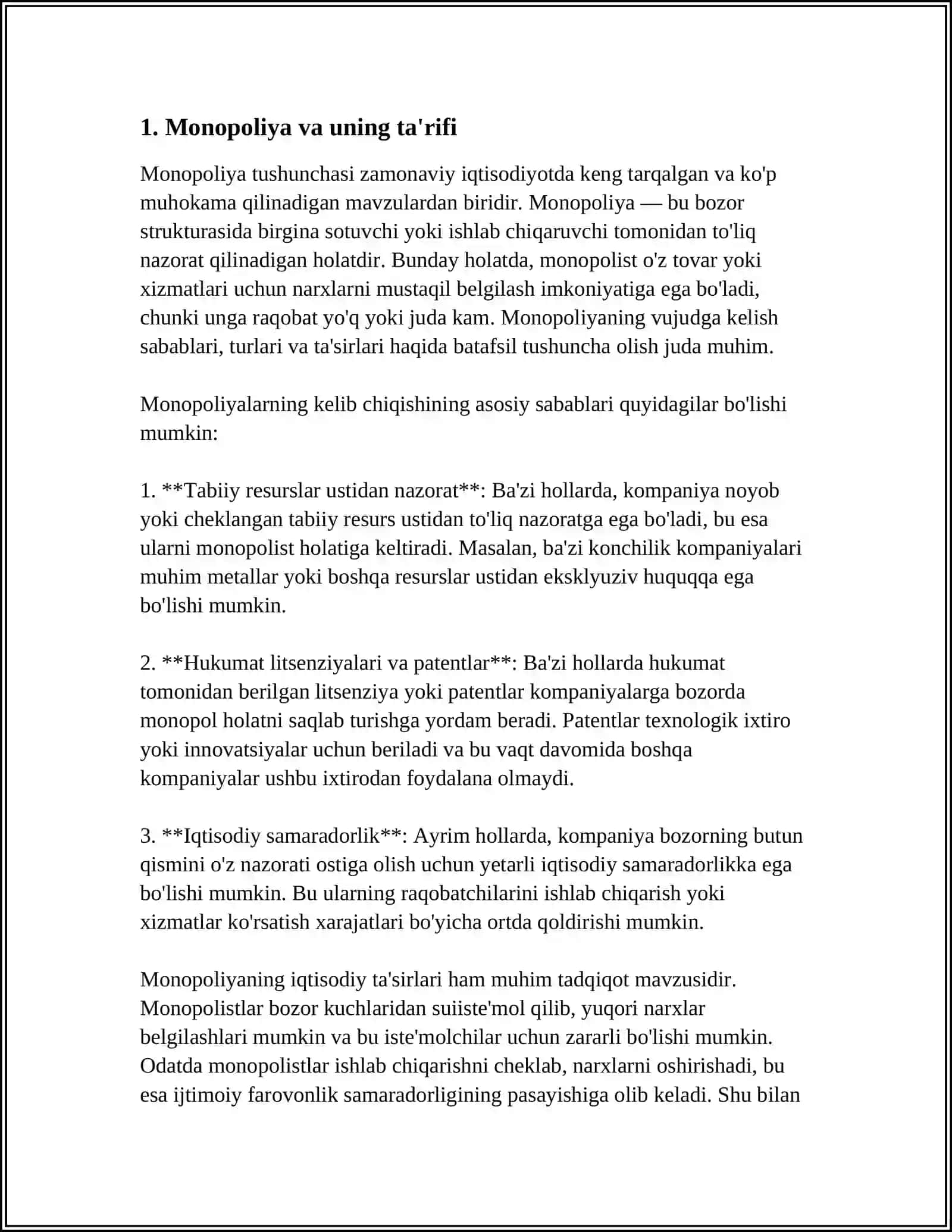DAVLATNING MANOPOLIYAGA QARSHI SIYOSATI 3