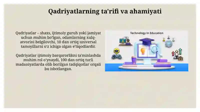 Qadriyatlar va professional ta'lim 3