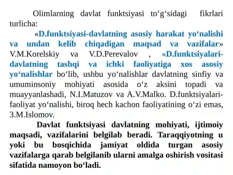 Davlatning Funktsiyalari 3