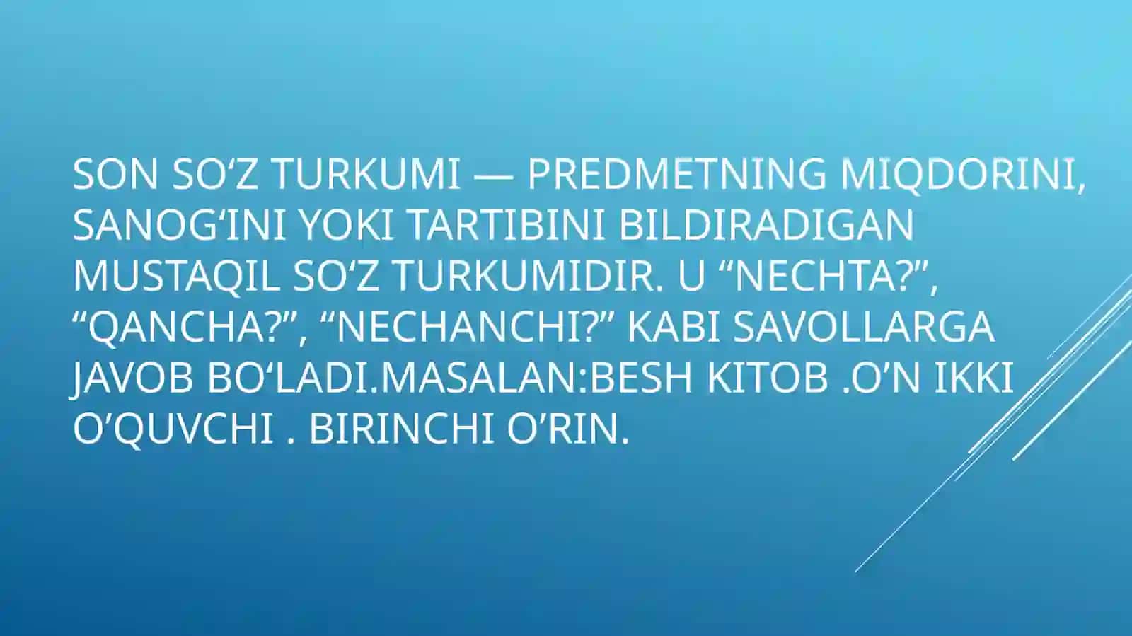 Son so‘z turkumi 3