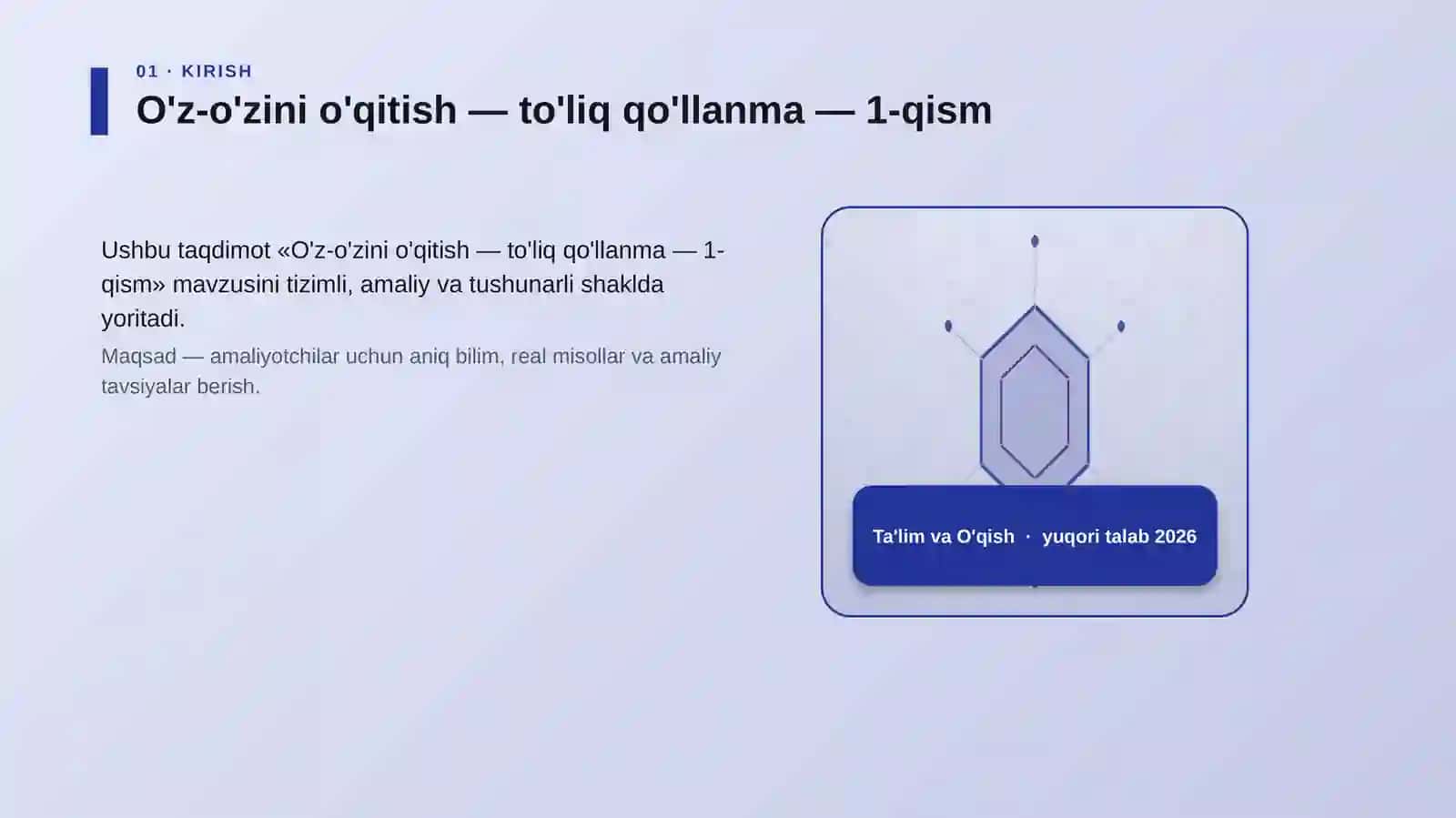 O'z-o'zini o'qitish — to'liq qo'llanma — 1-qism 3