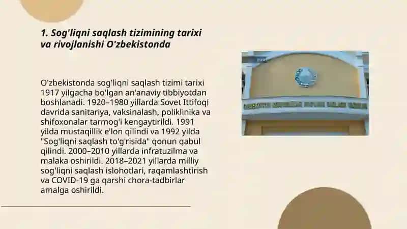 O'zbekistonda Sog'liqni saqlash tizimi 3