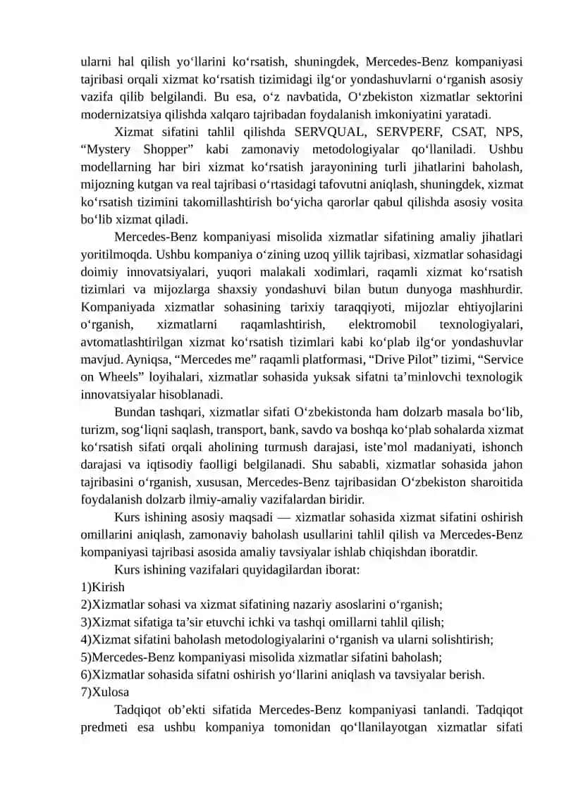Xizmatlar sohasining nazariy asoslari 3