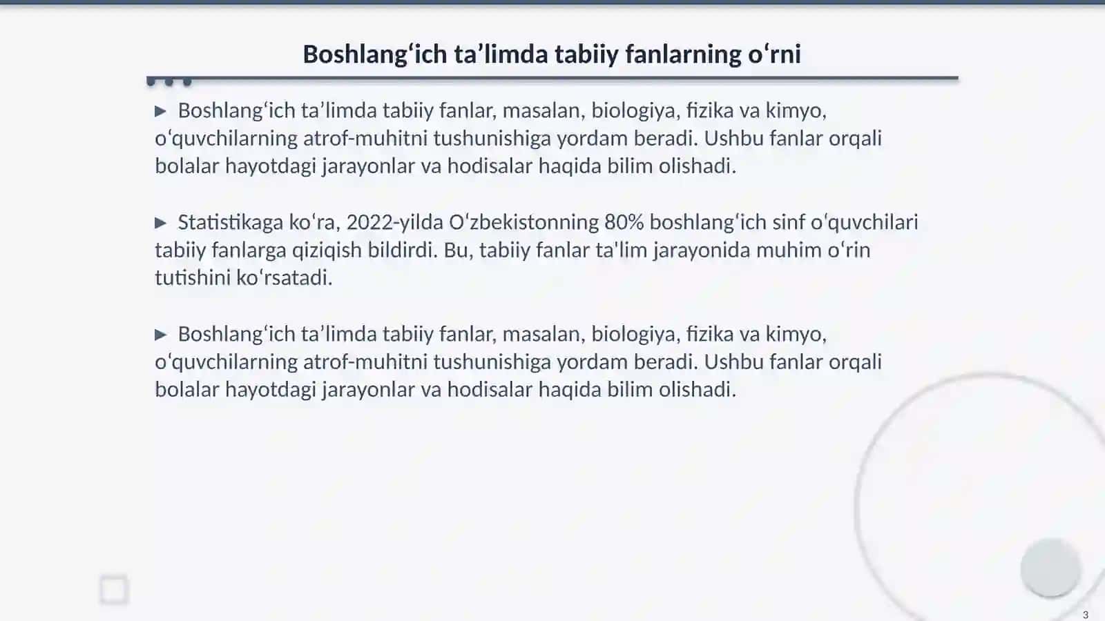 Boshlangʻich taʼlimda tabiiy fanlarning o‘rni 3