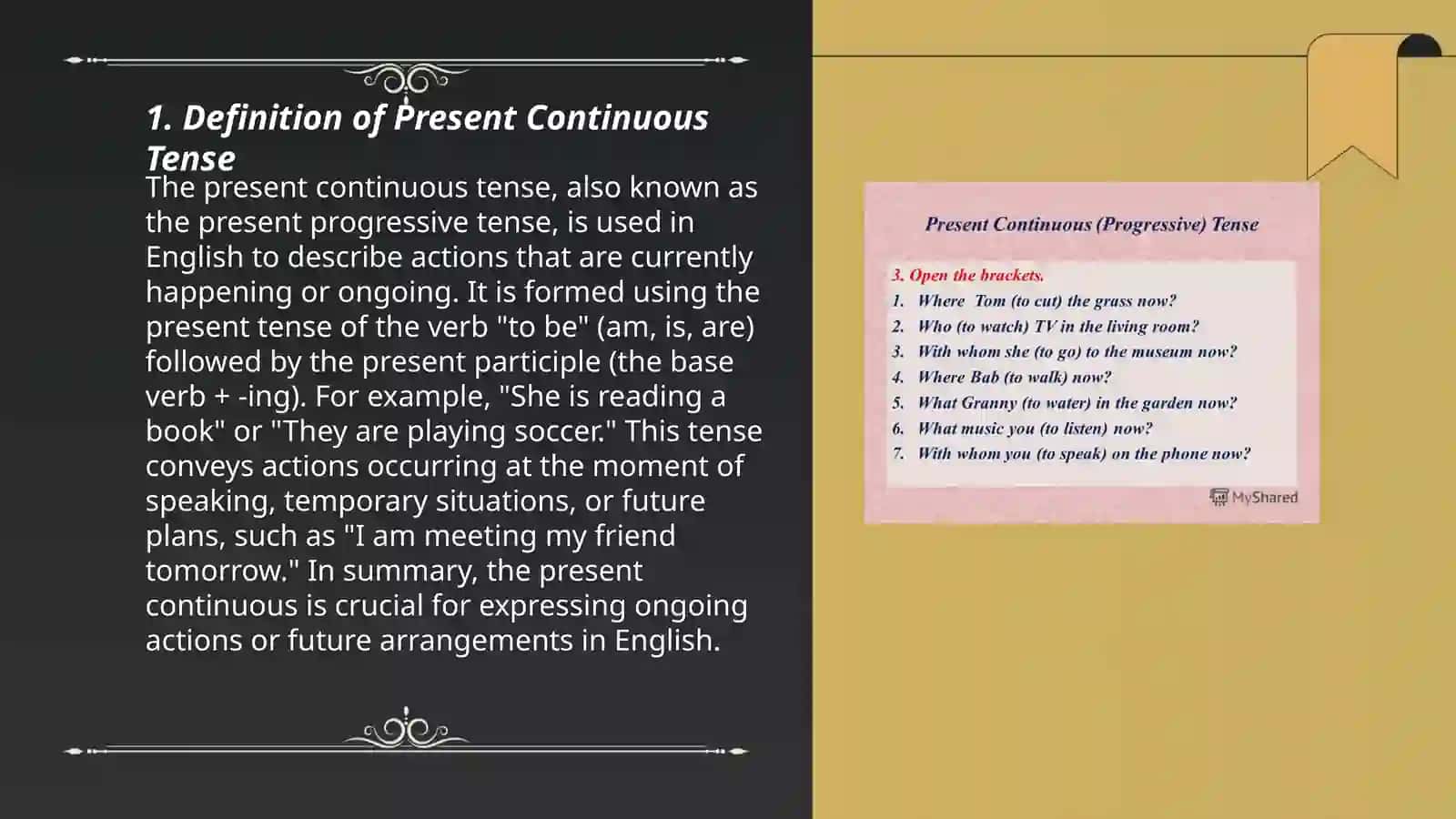 Present Continuous Taqdimot 3