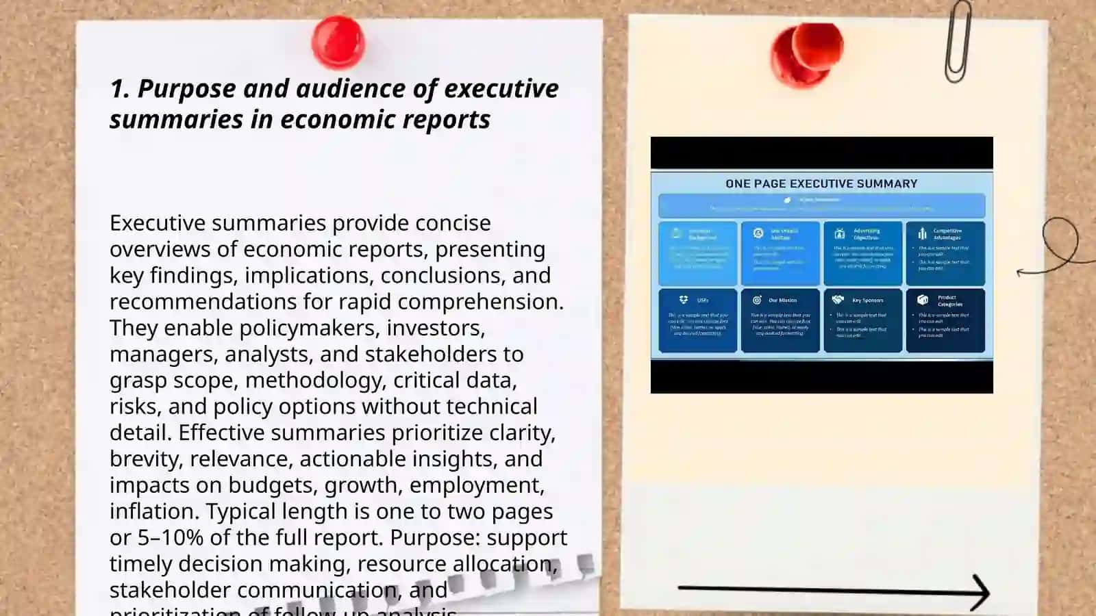 Writing Executive summaries of economic reports 3