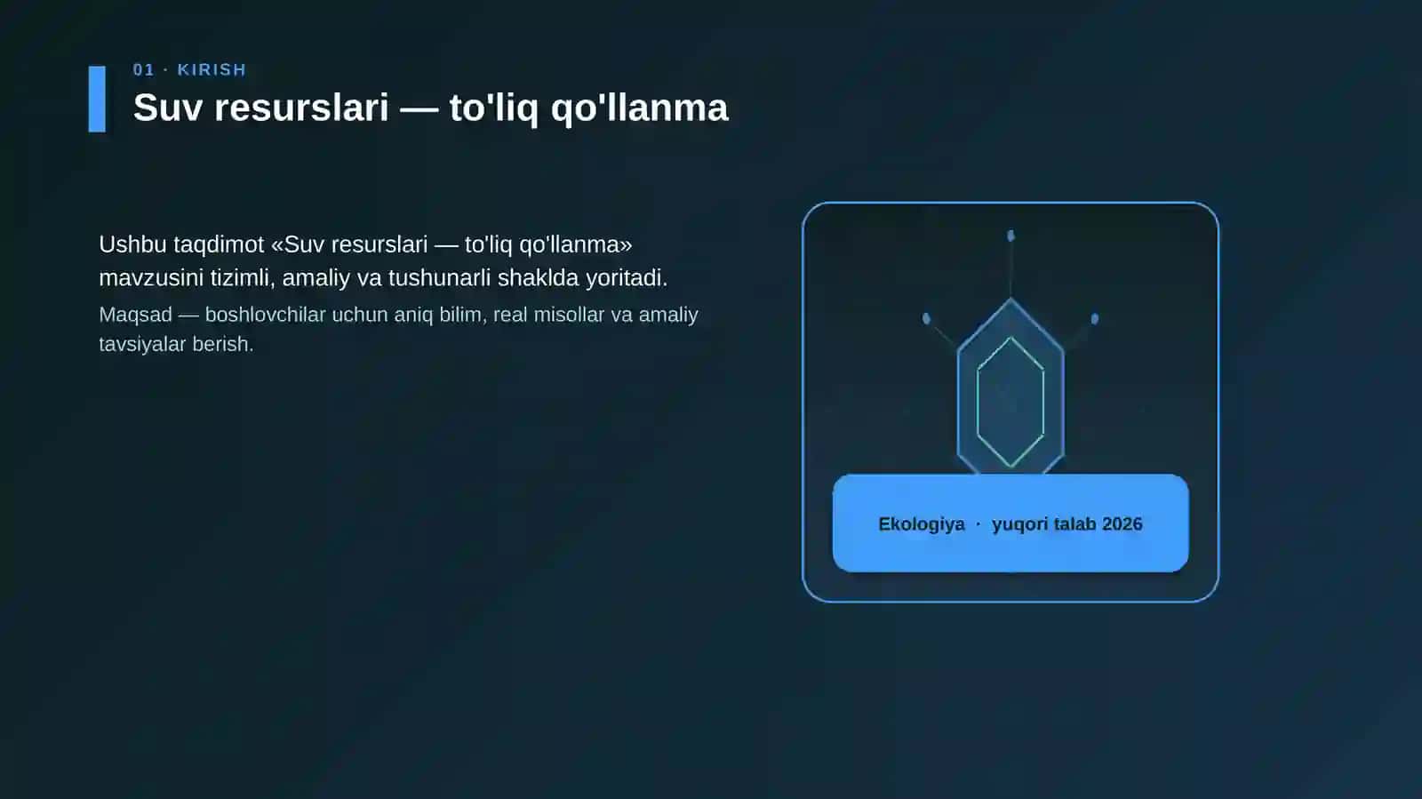 Suv resurslari — to'liq qo'llanma 3