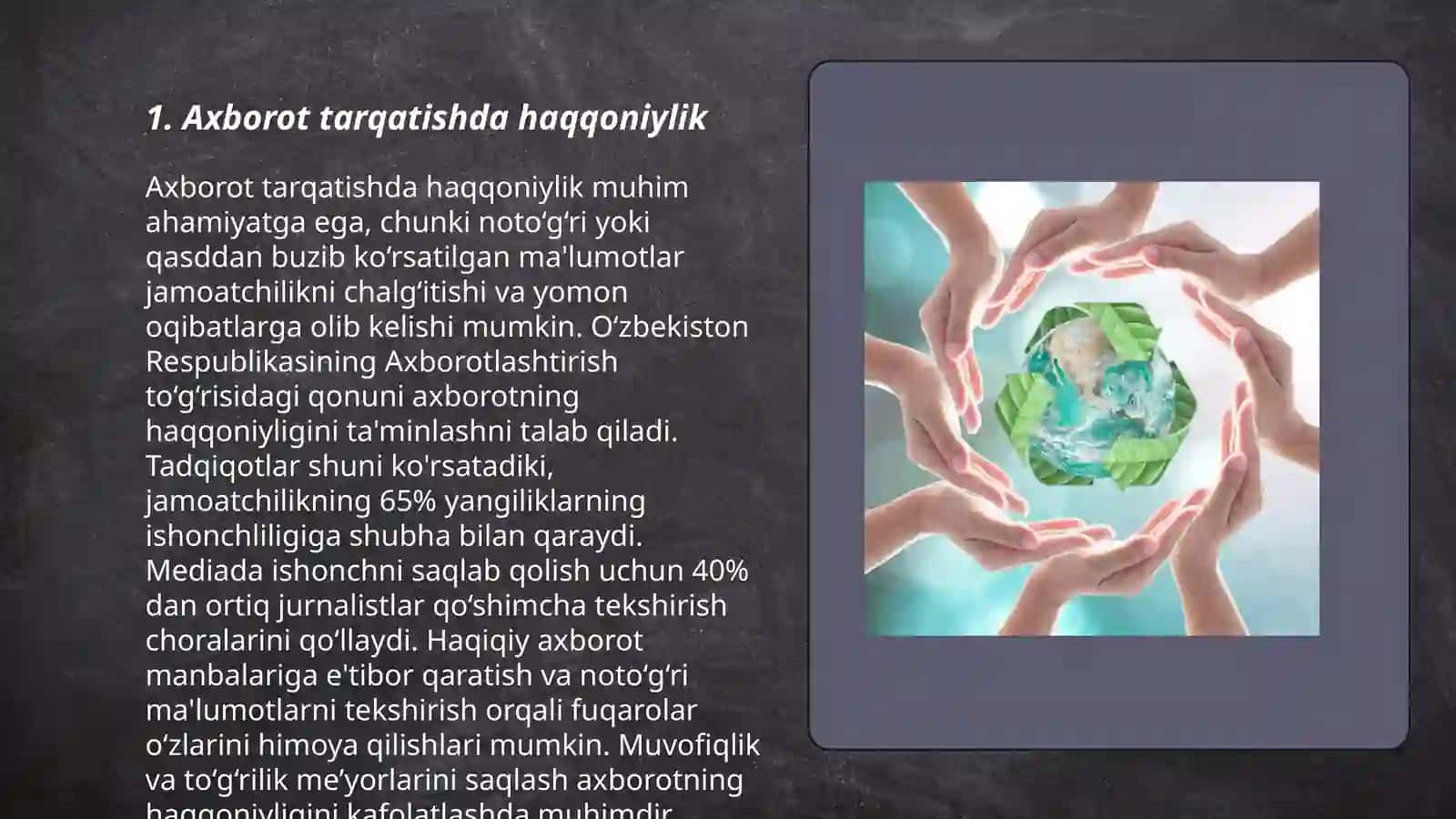 Axloqiy tamoyillar media muhitida 3