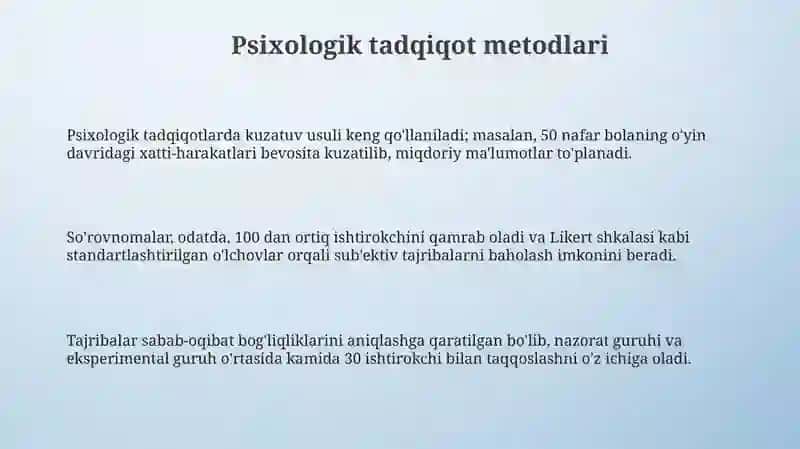 Zamonaviy Psixologiyada Taqdimot Metodlari 3