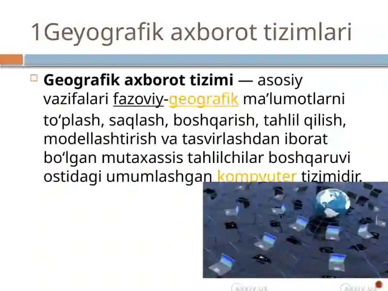 Tarixiy tadqiqotlarda geyografik axborot tizimining o’rni 3