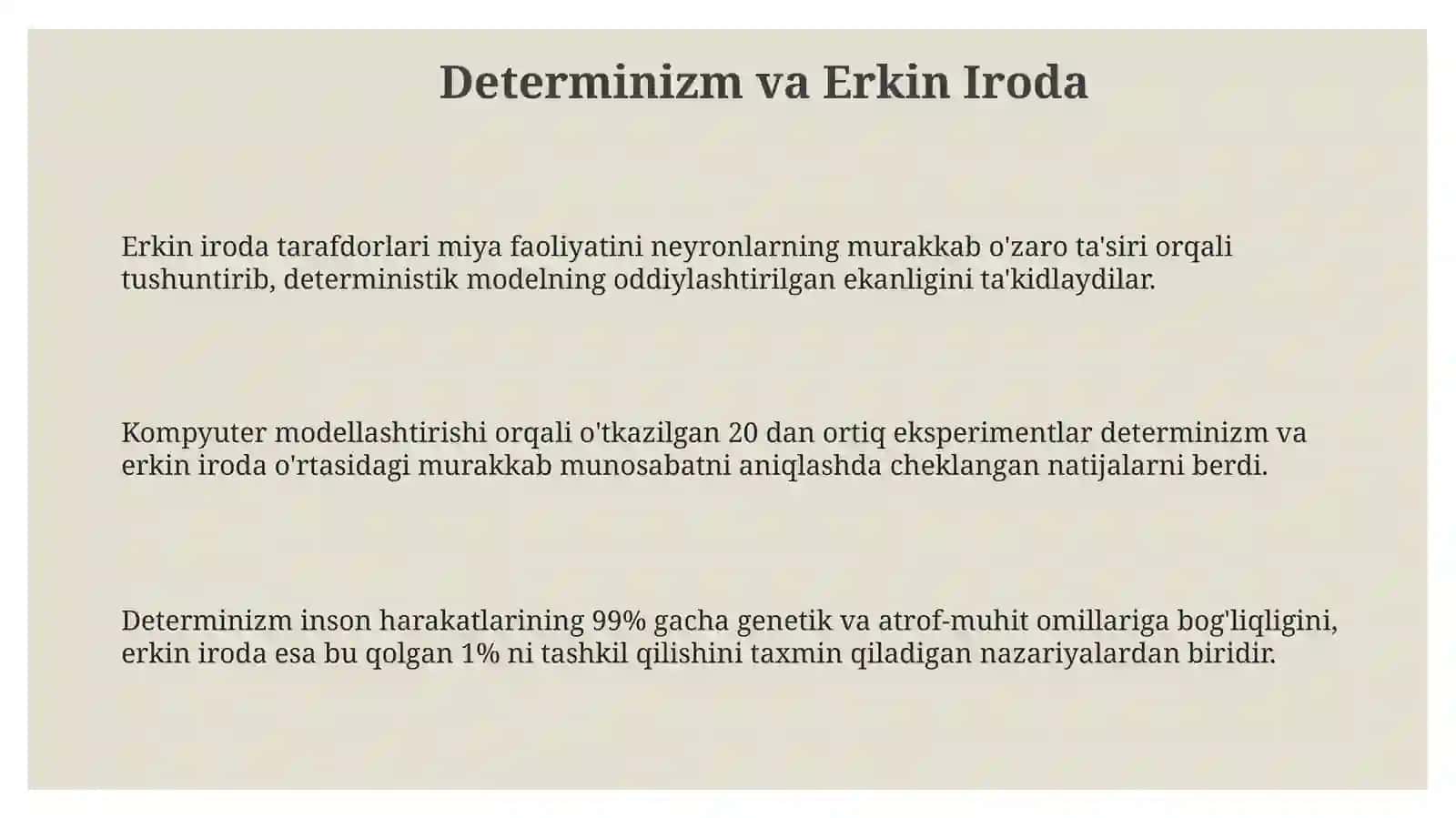Erkin Iroda: Ta'rif va Muammolar 3
