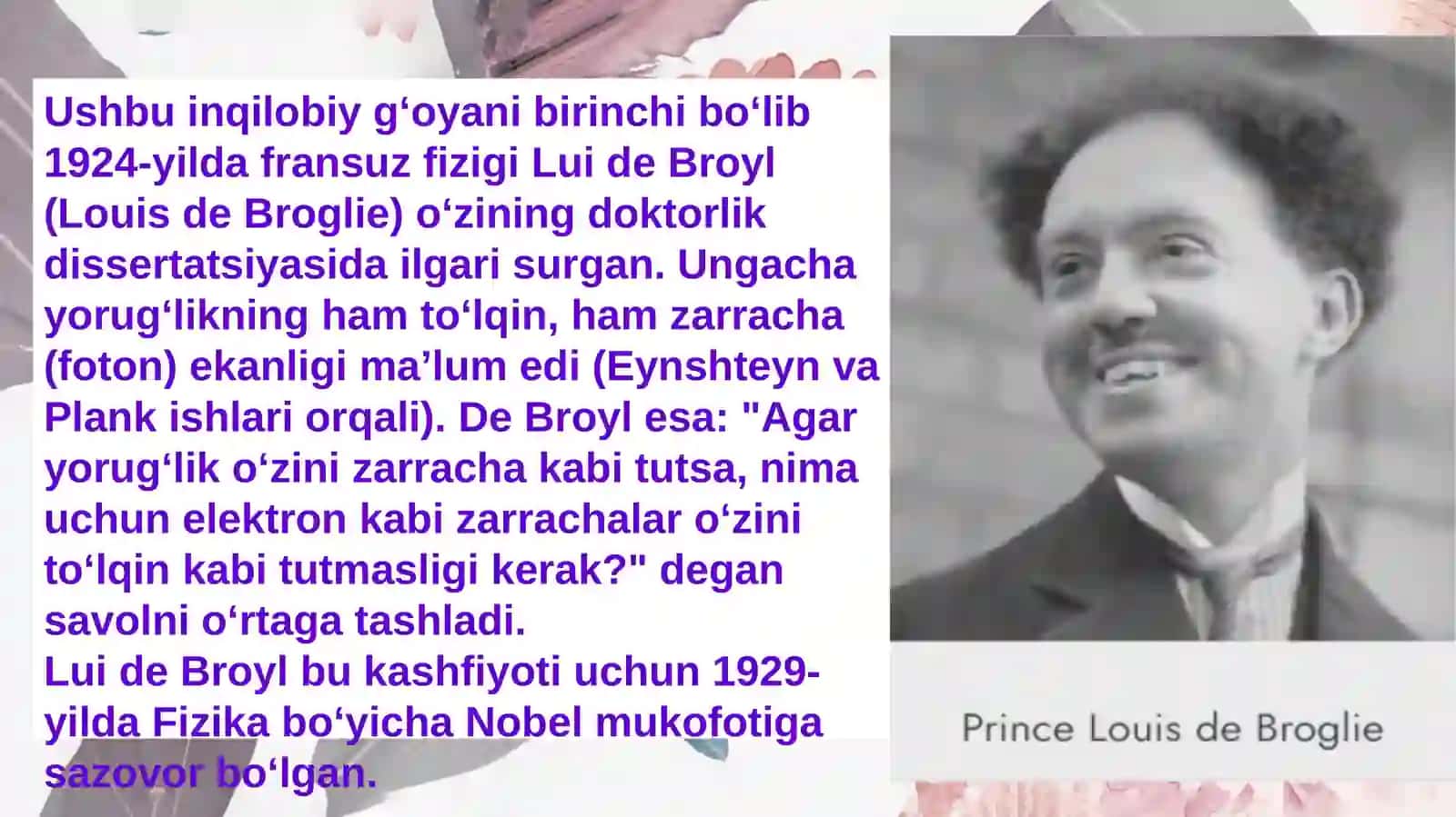 Zarrachalarning to’lqin xususiyati 3