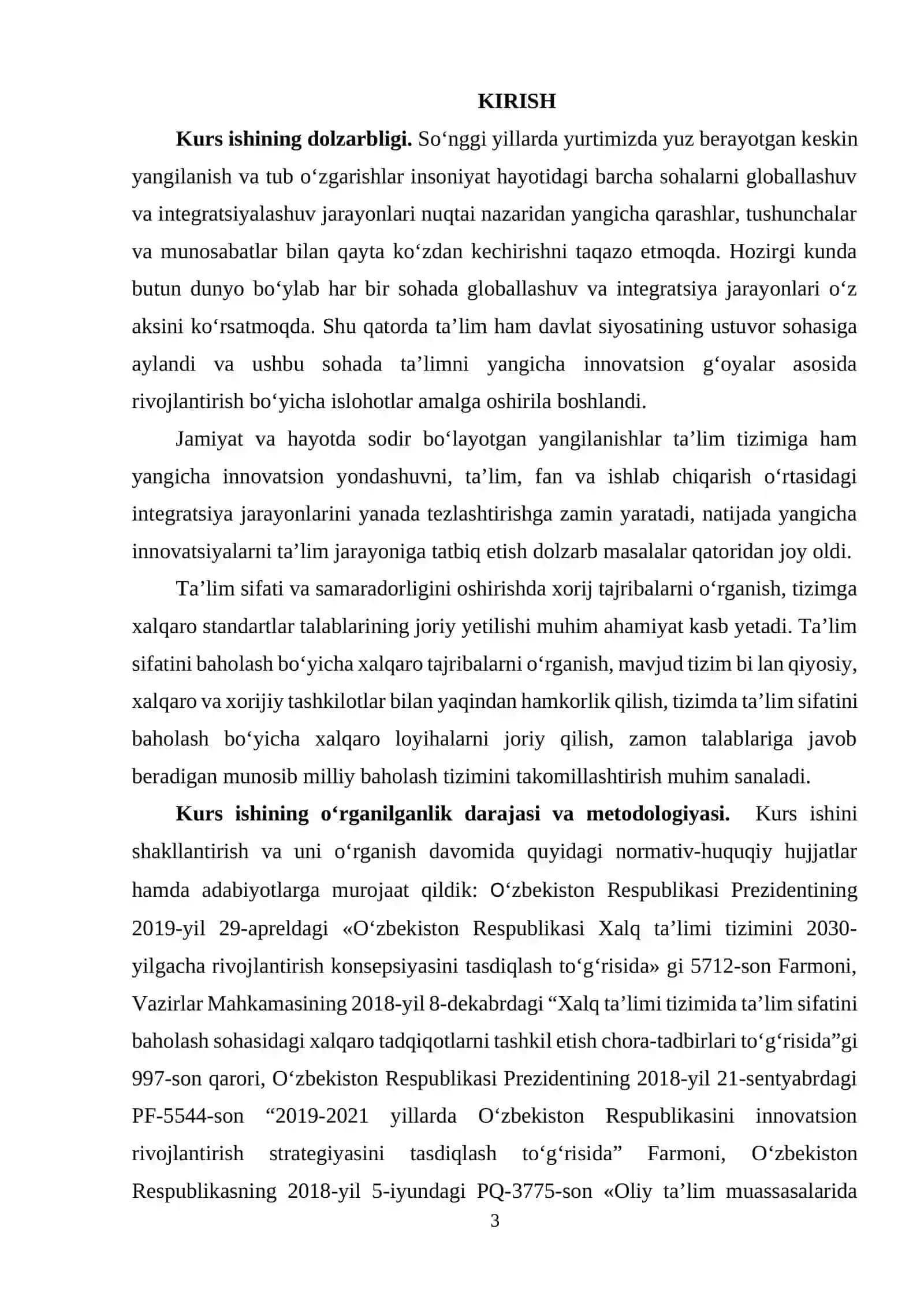 Ta'lim sifatini baholashning xalqaro tizimi 3