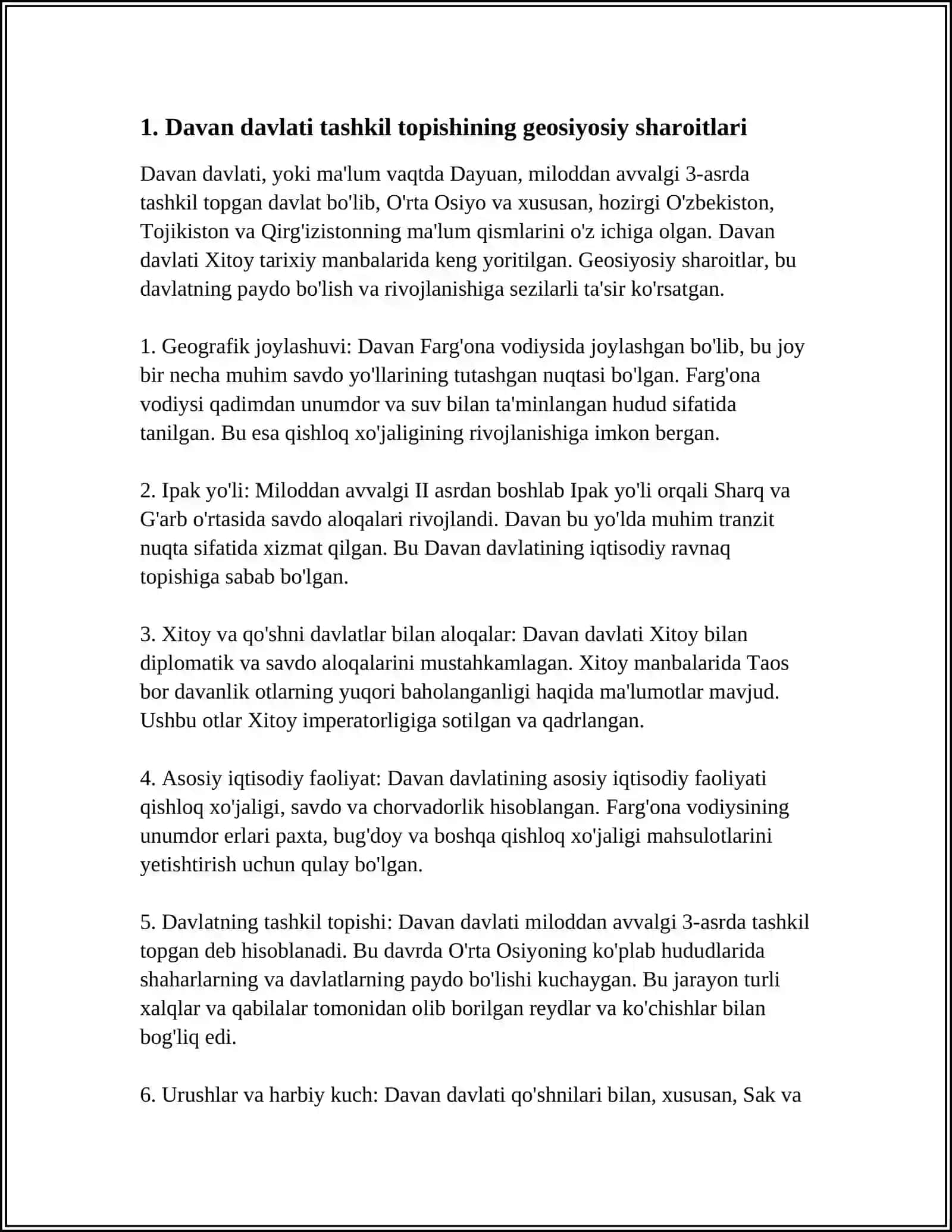 DAVAN DAVLATI VUJUDGA KELISHI VA YUKSALISHI 3