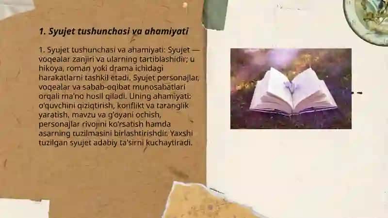 Syujet elementlari va syujetdan tashqari elementlar 3