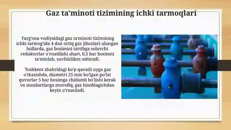 Gaz bilan ta'minlash tizim 3