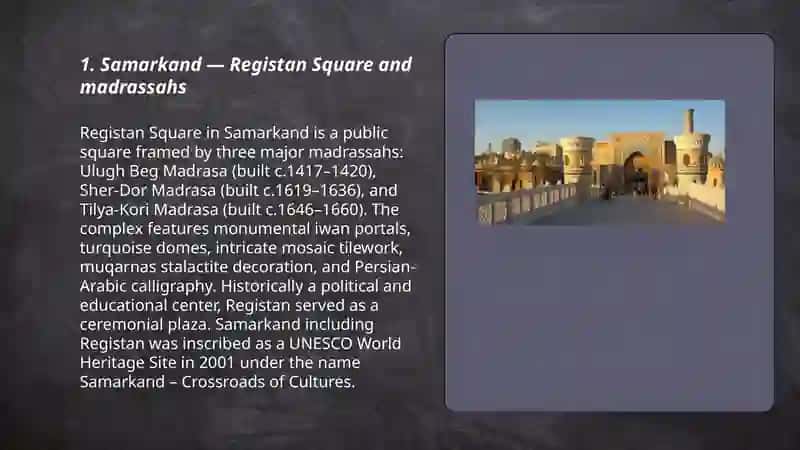 The sightseeing of Uzbekistan 3