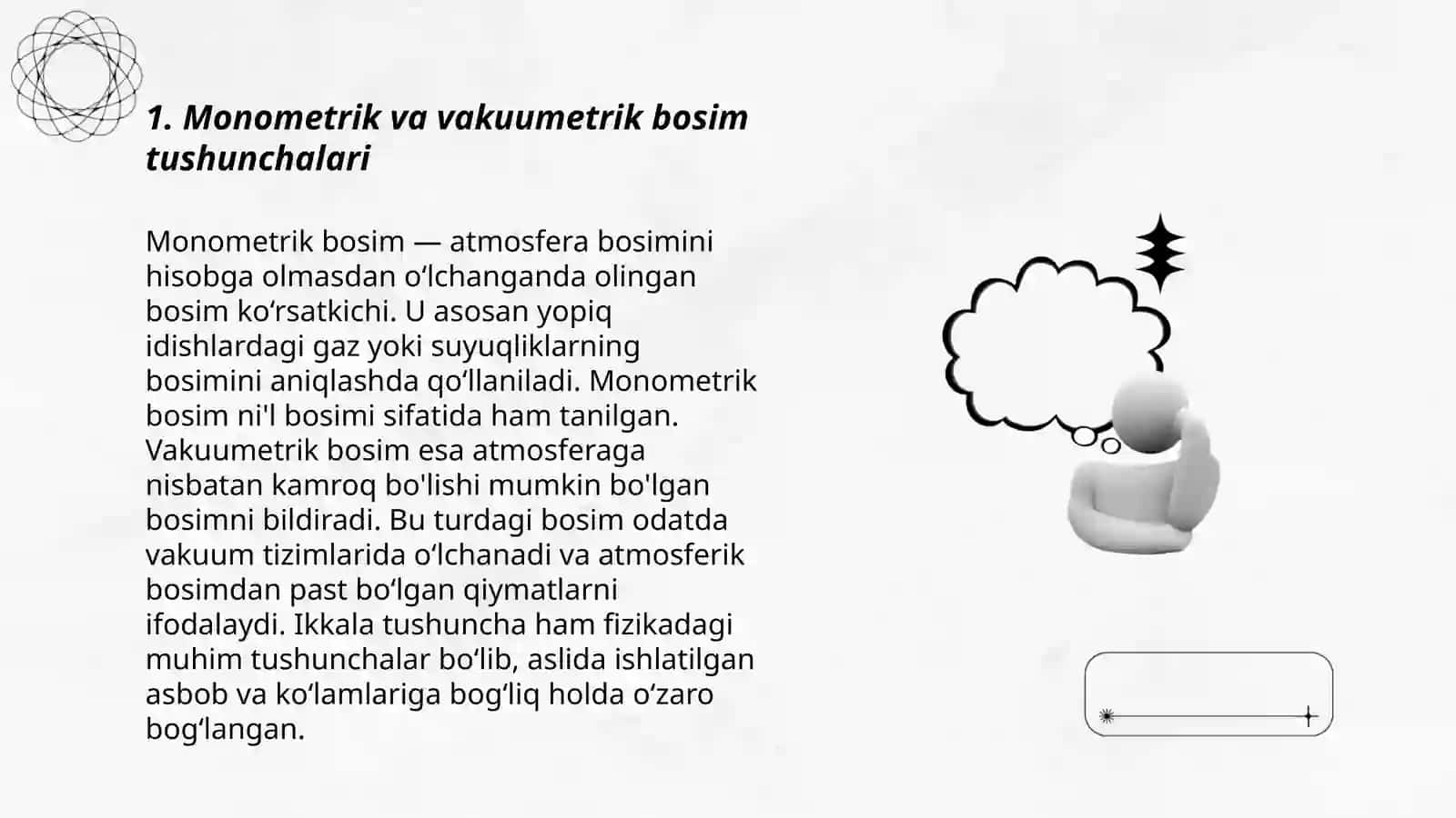 Monometrik vakuumetrik bosim tushunchalari 3