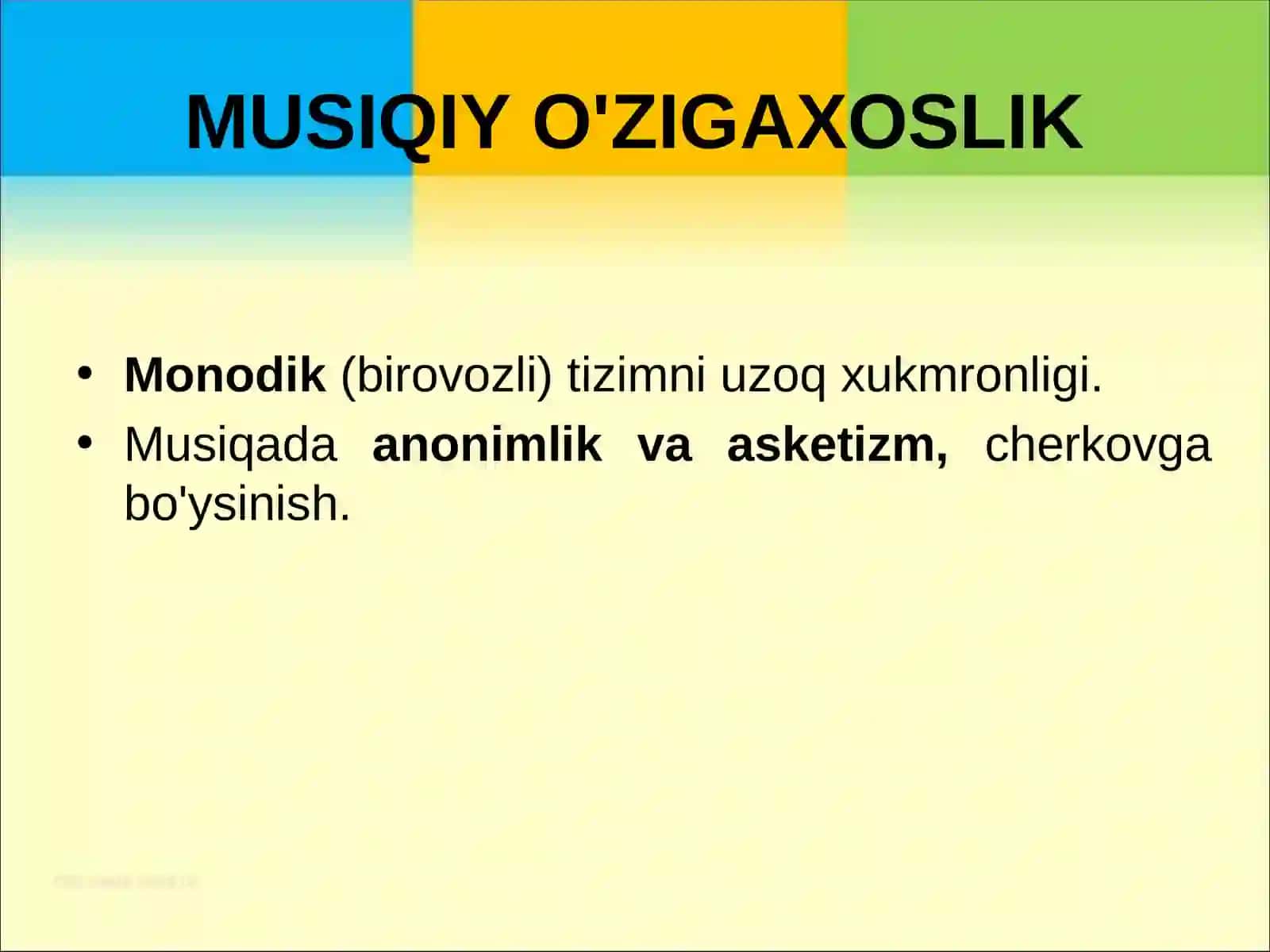 O'RTA ASR MUSIQASI TARIXIY QIYOFA 3