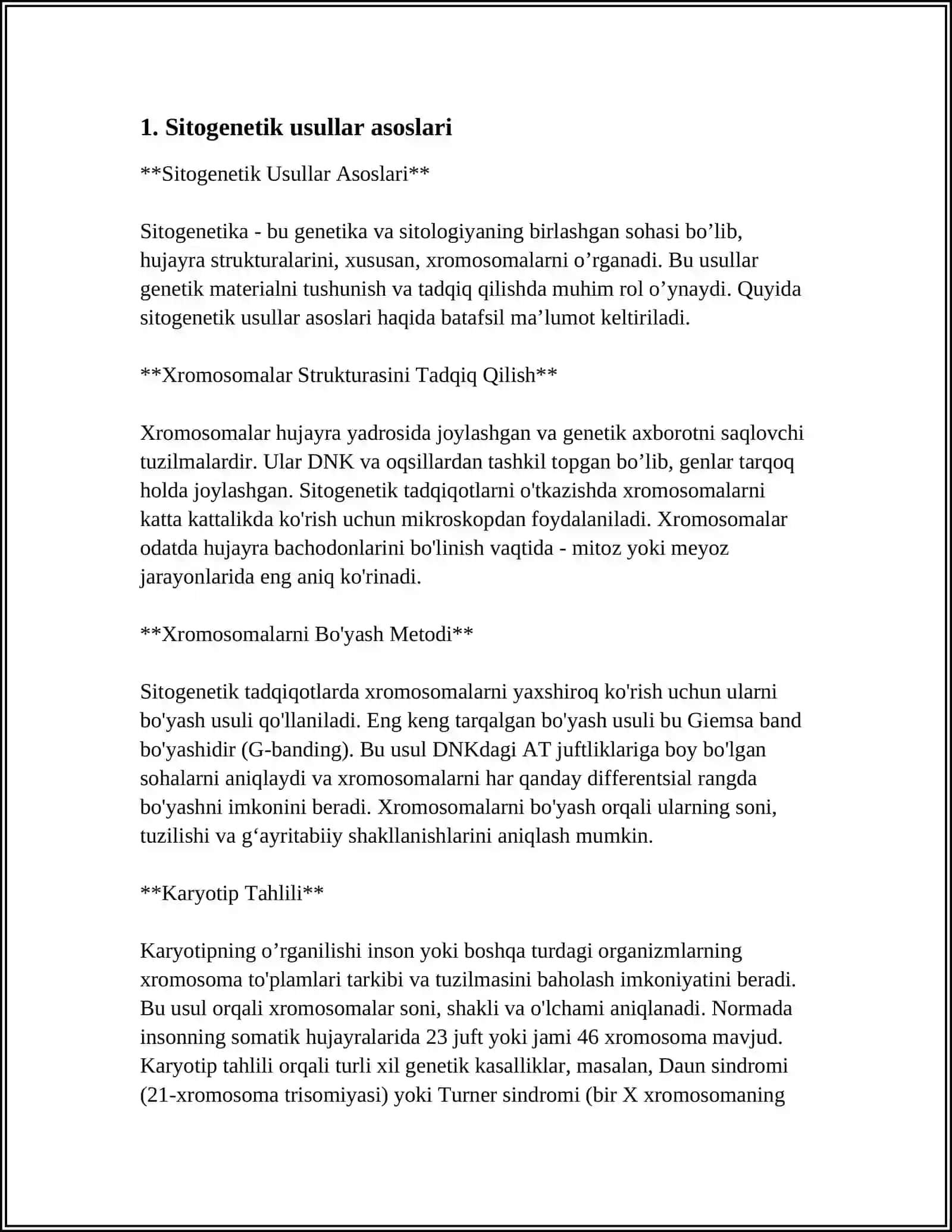 Sitogenetik Usullar Asoslari 3