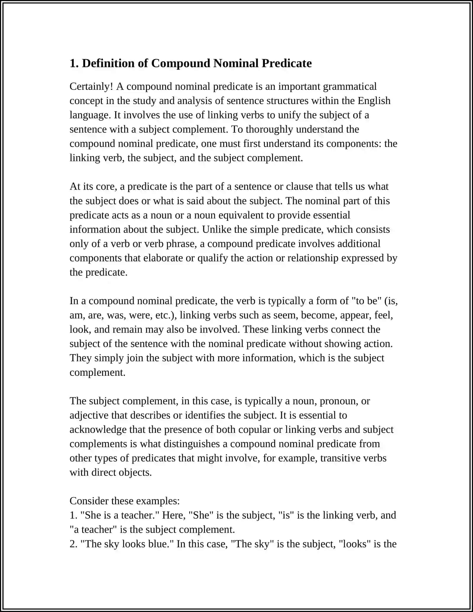 THE COMPOUND NOMINAL PREDICATE 3