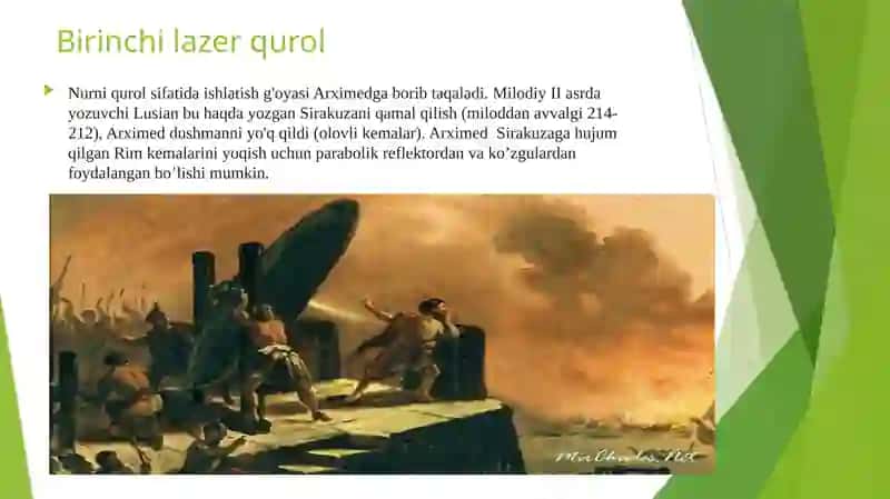 Lazerlarning harbiy sohada qo’llanishi 3