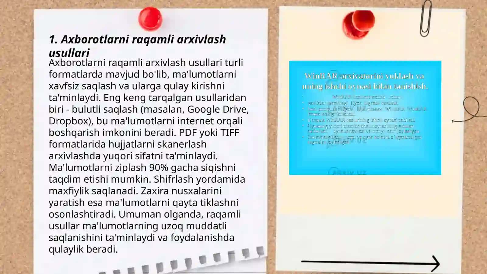 Axborotlarni arxivlash usullari 3