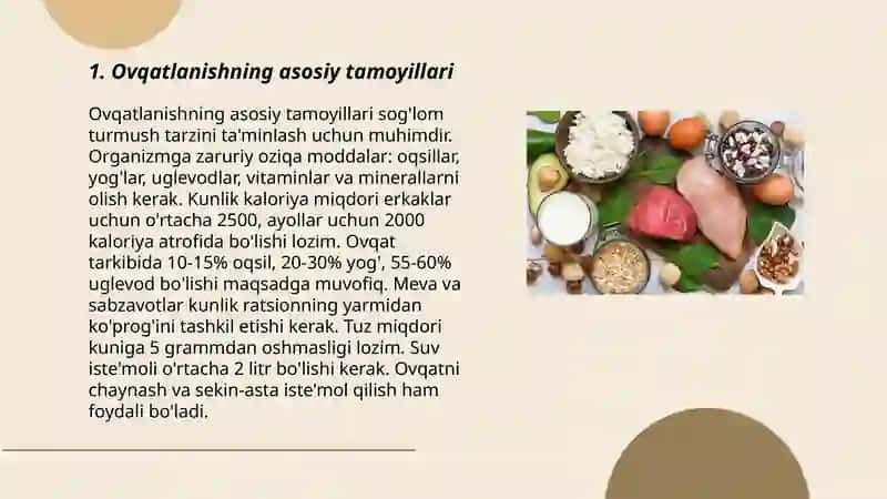 Ovqatlanishning ilmiy asoslari 3