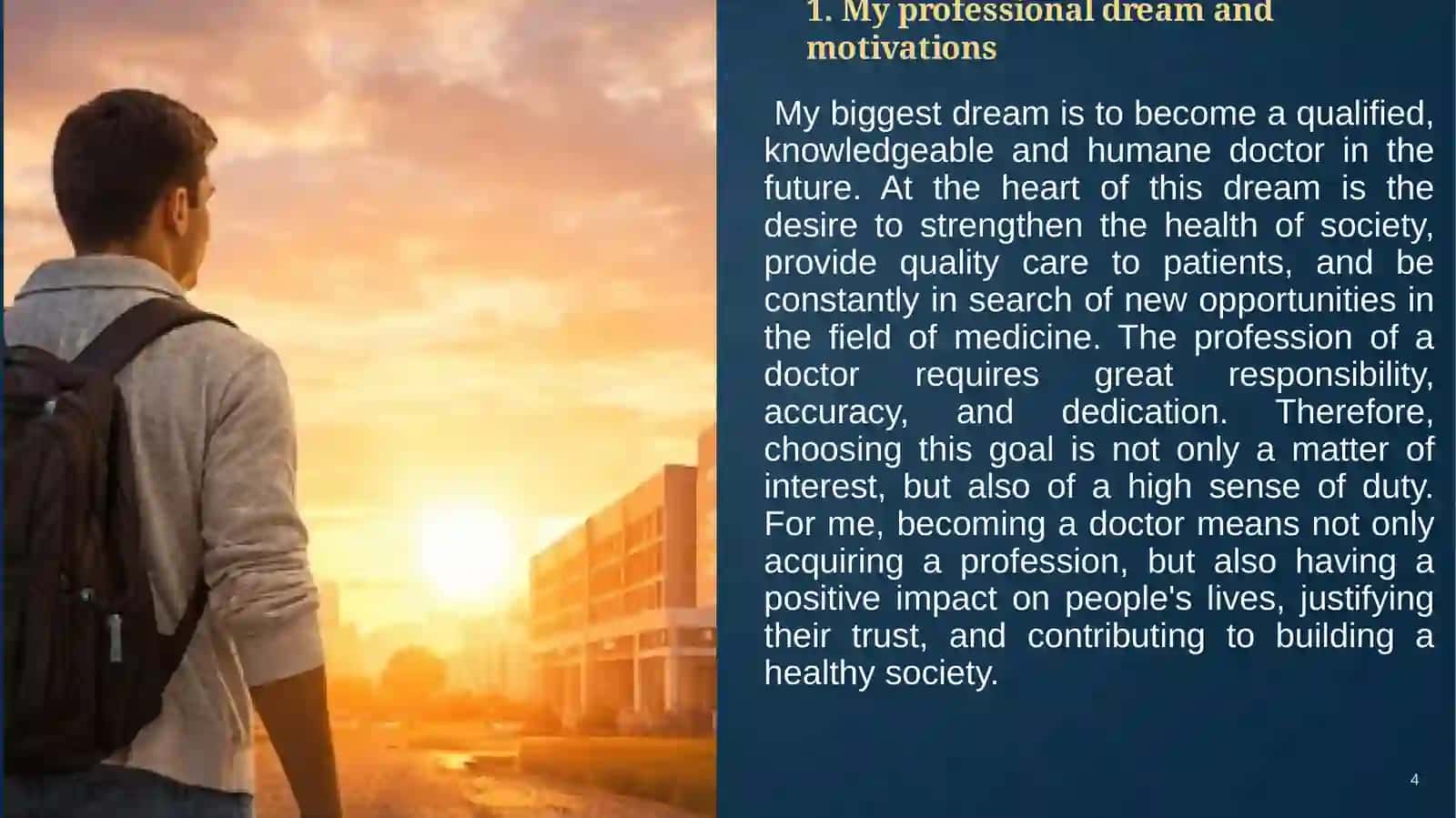 The role of dreams in personal development and my professional goal 3