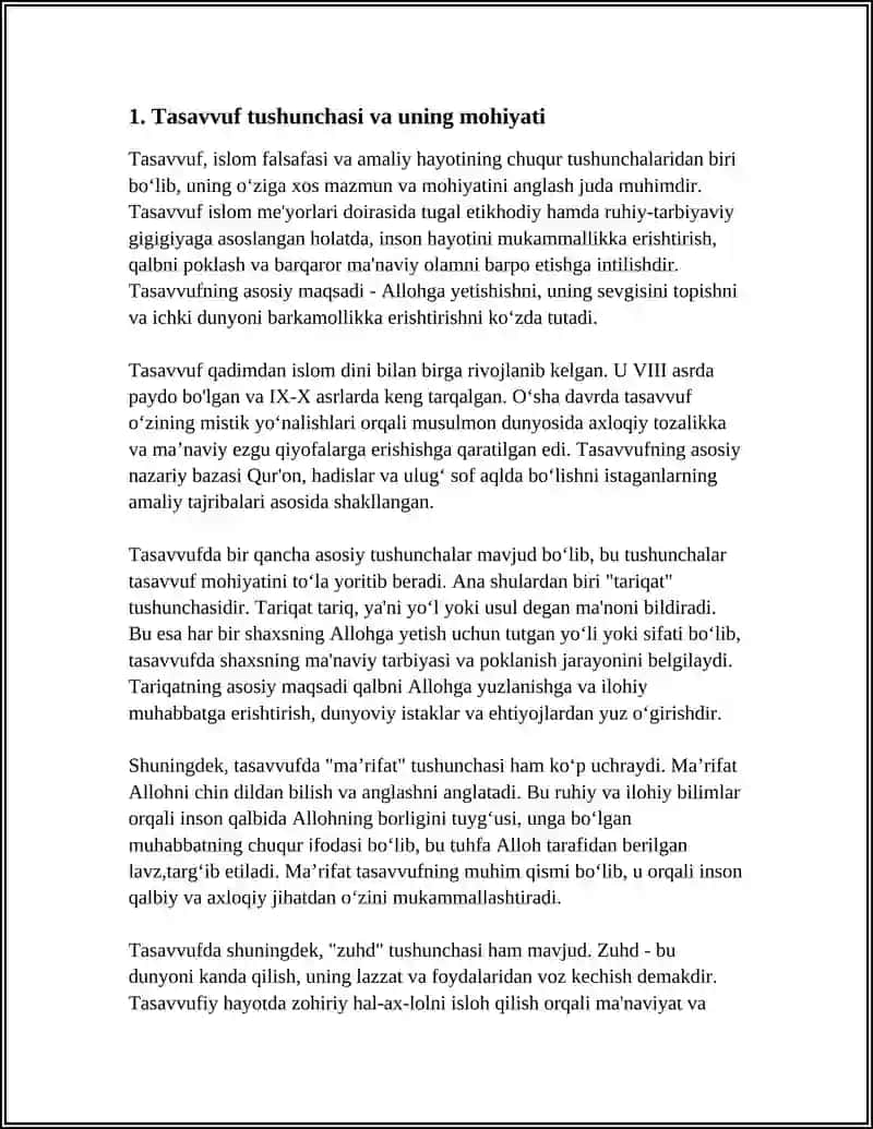 TASAVVUF TUSHUNCHASI VA UNING MOHIYATI 3