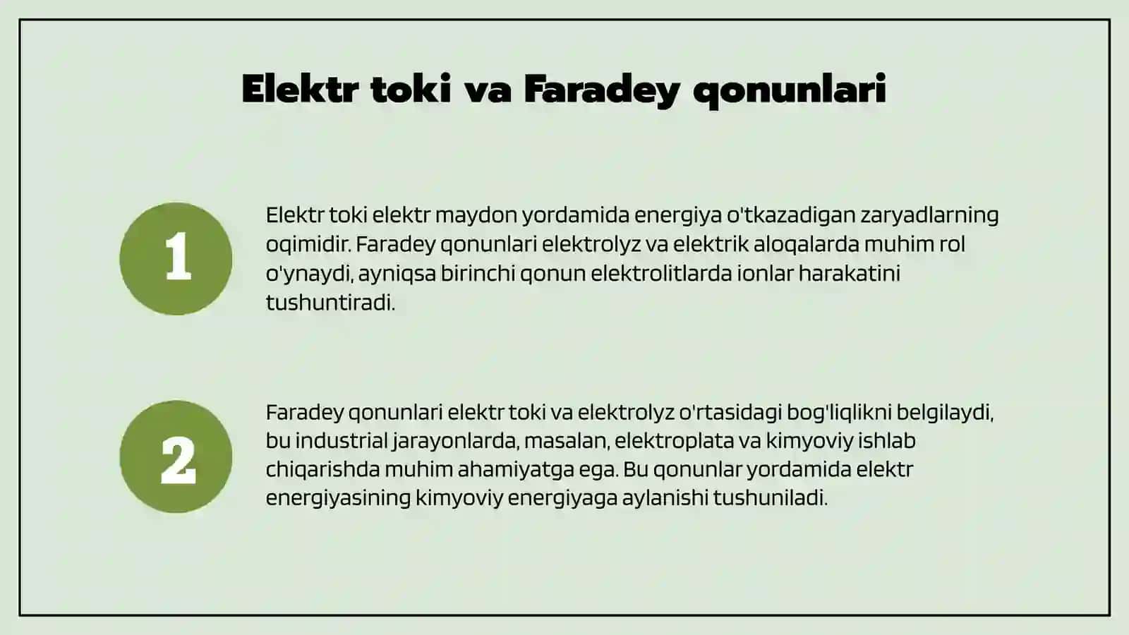 Elektroliz va uning sanoatdagi qo’llanilishi 3