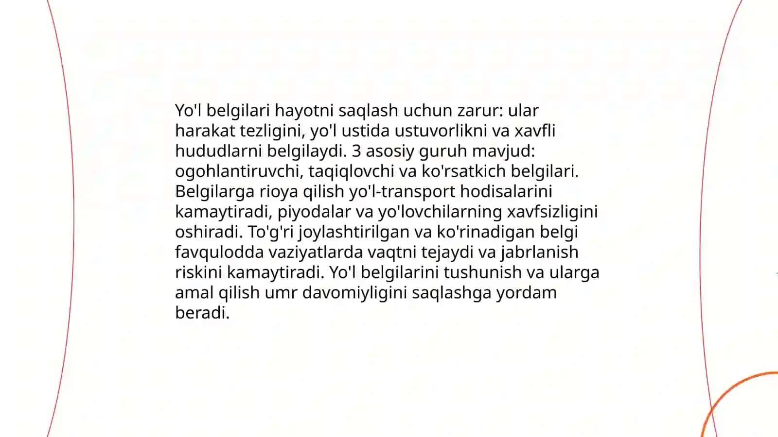 Yo'l harakati qoidasi - umr foydasi 3