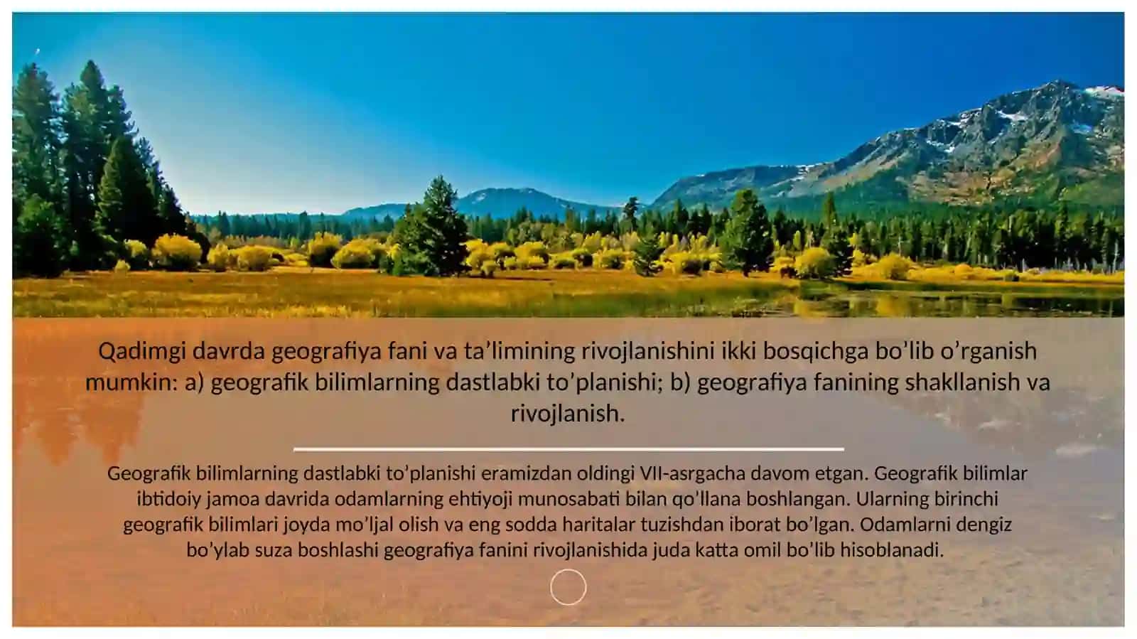 Geografiya fani va ta'limining rivojlanishi 3