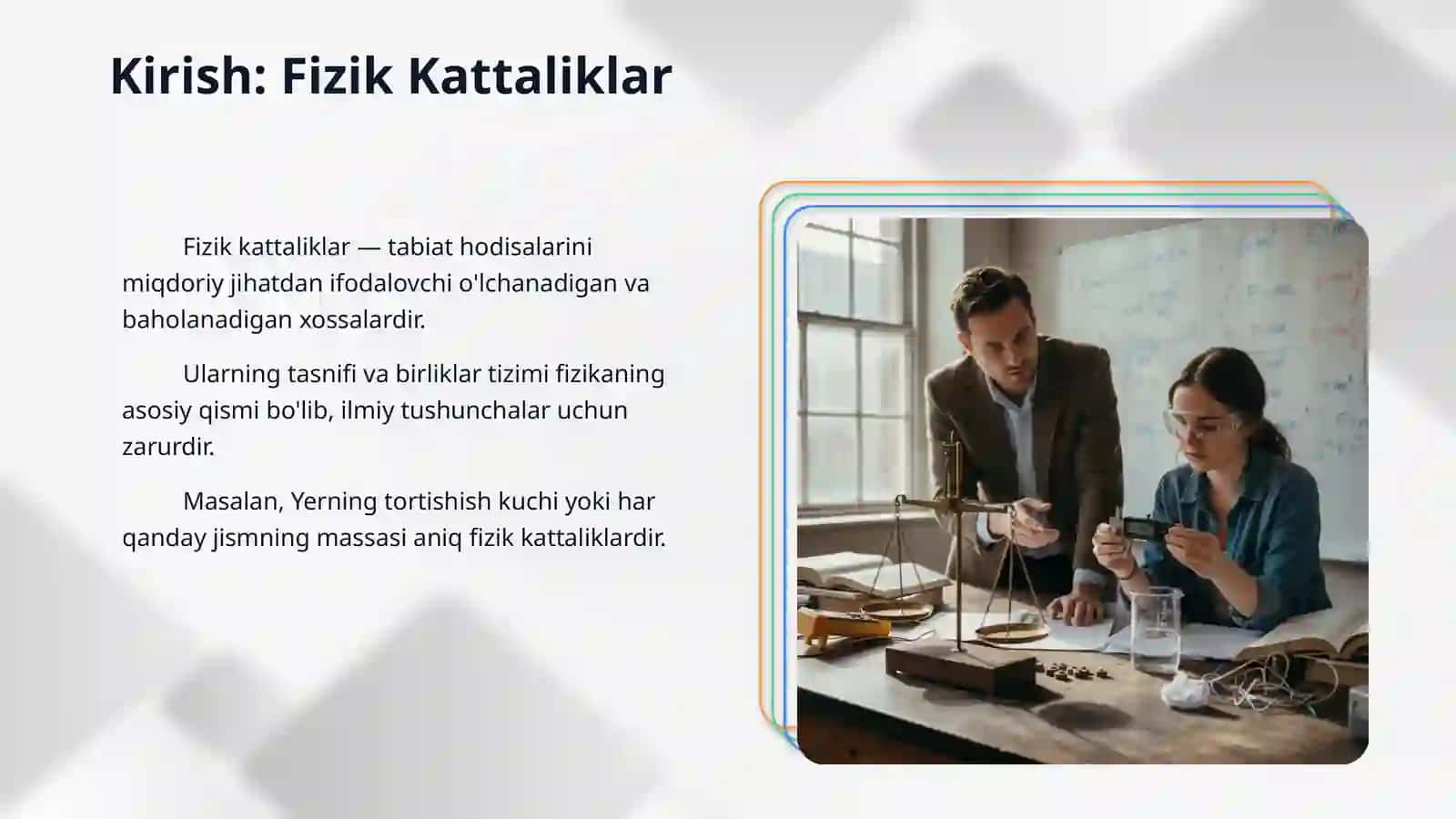 Fizik kattaliklar va ularning birliklari qanday tasniflanadi? 3