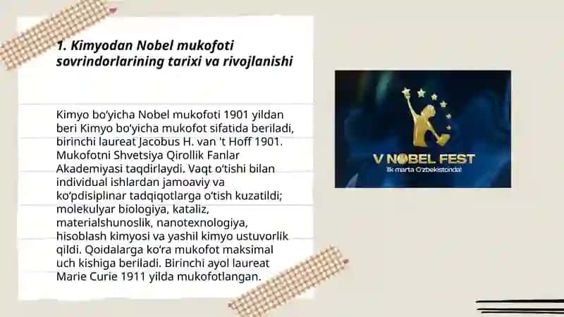 Kimyodan Nobel mukofoti sovrindorlari 3