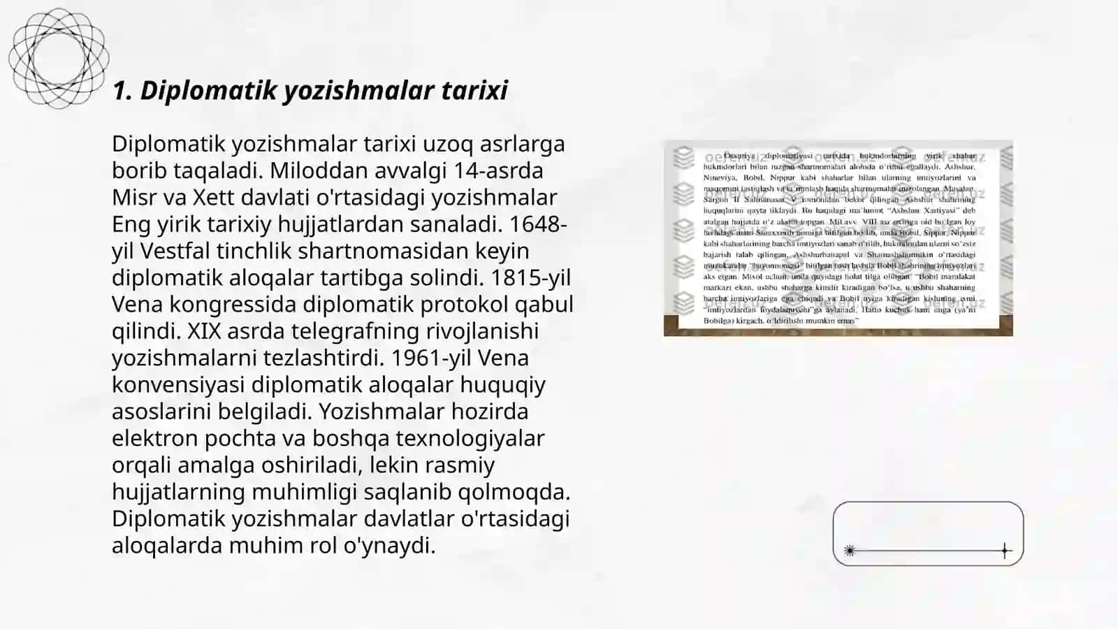 Diplomatik va tijorat yozishmalari 3