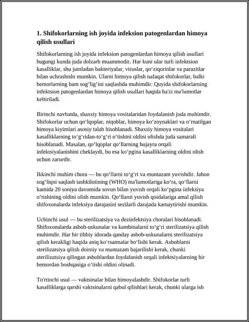 SHIFOKORLARNING MEHNAT GIGIYENASI 3