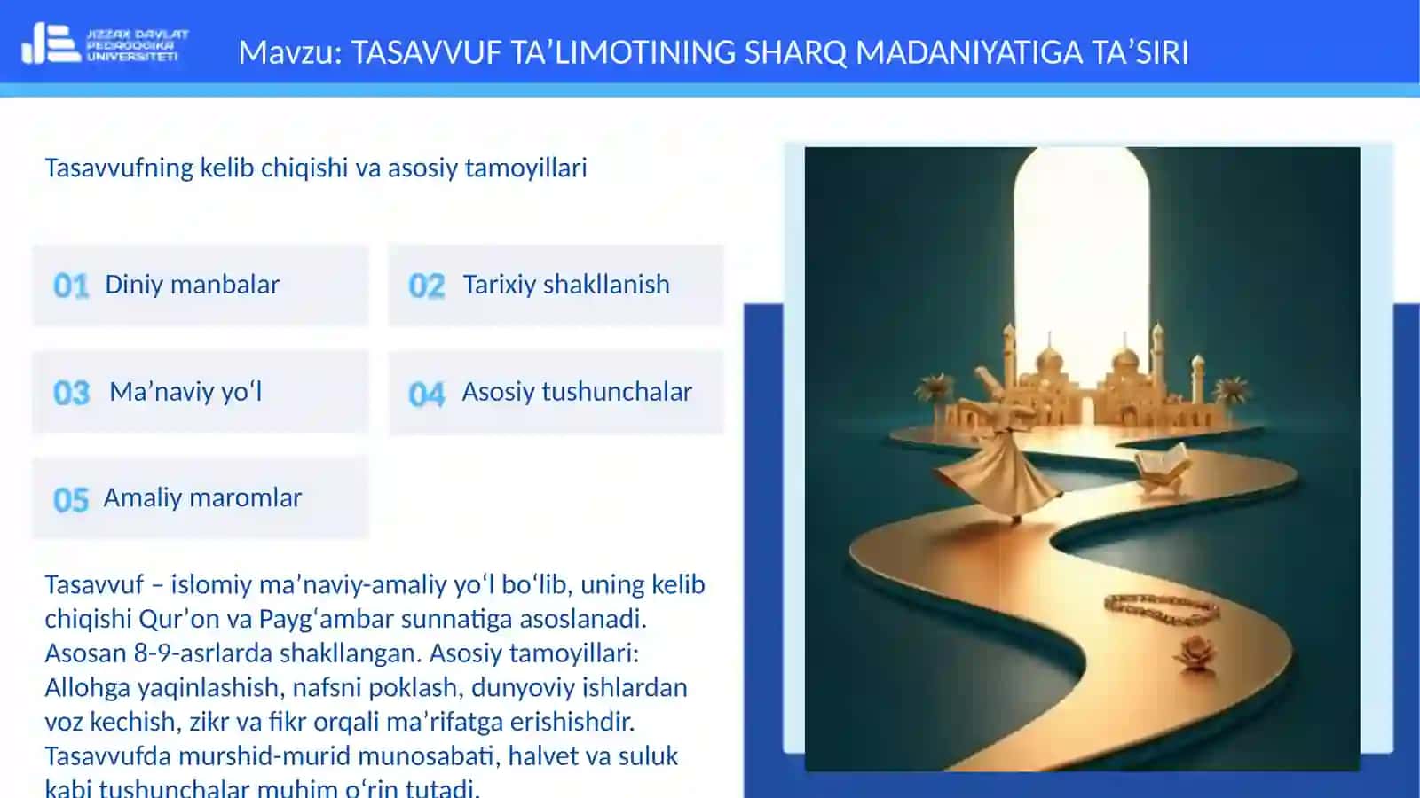 TASAVVUF TAʼLIMOTINING SHARQ MADANIYATIGA TAʼSIRI 3